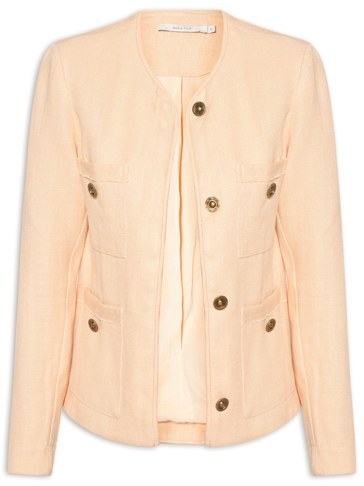 Jaqueta Feminina Alfaiataria Linho - Bege