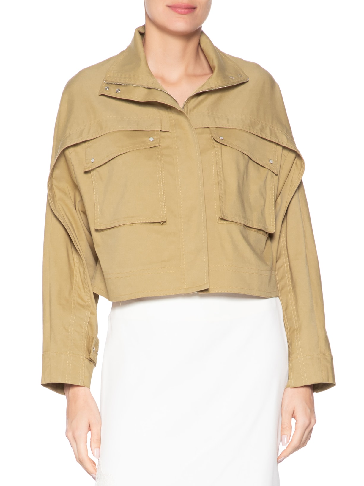 Jaqueta Feminina Alfaiataria Remo Rafa Bege Nk