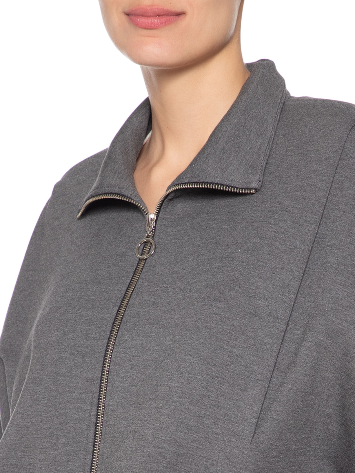 Jaqueta Feminina Alfaiataria Span Light Ivy Cinza Nk