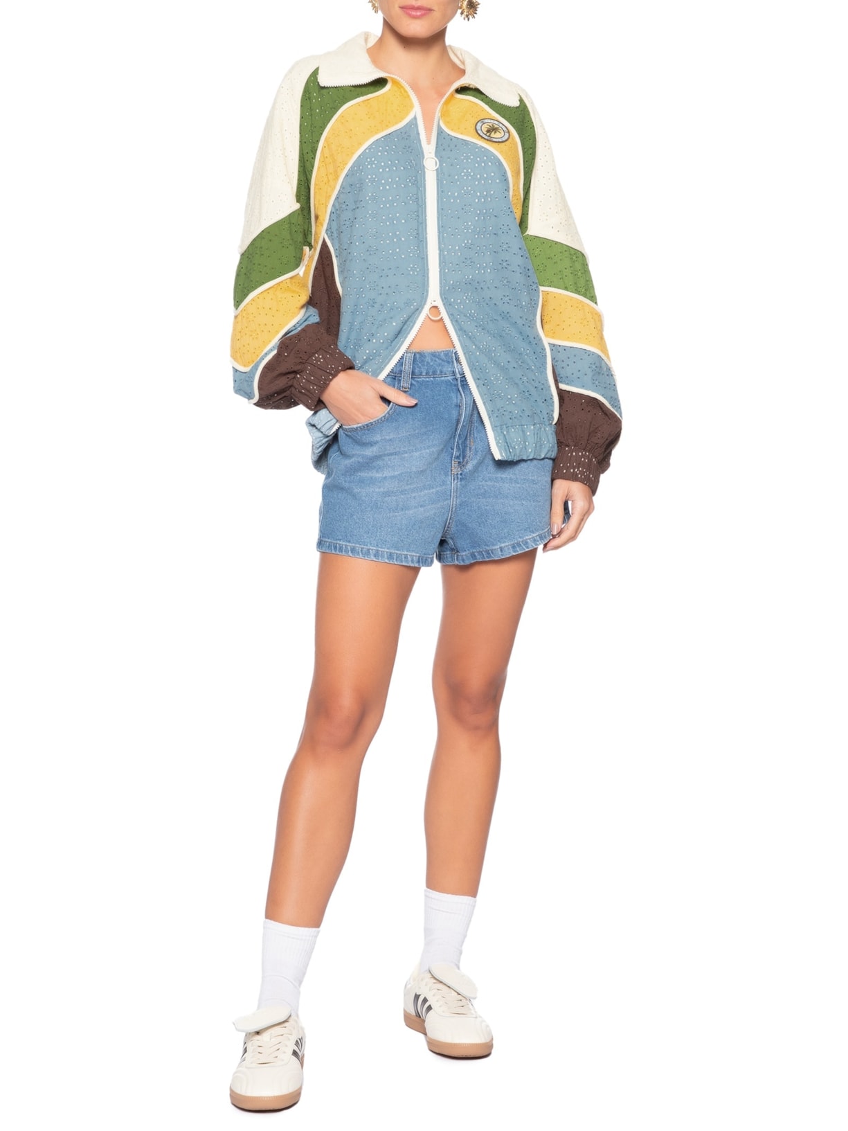 Jaqueta Feminina Artesanal Laise Copa – Azul Farm