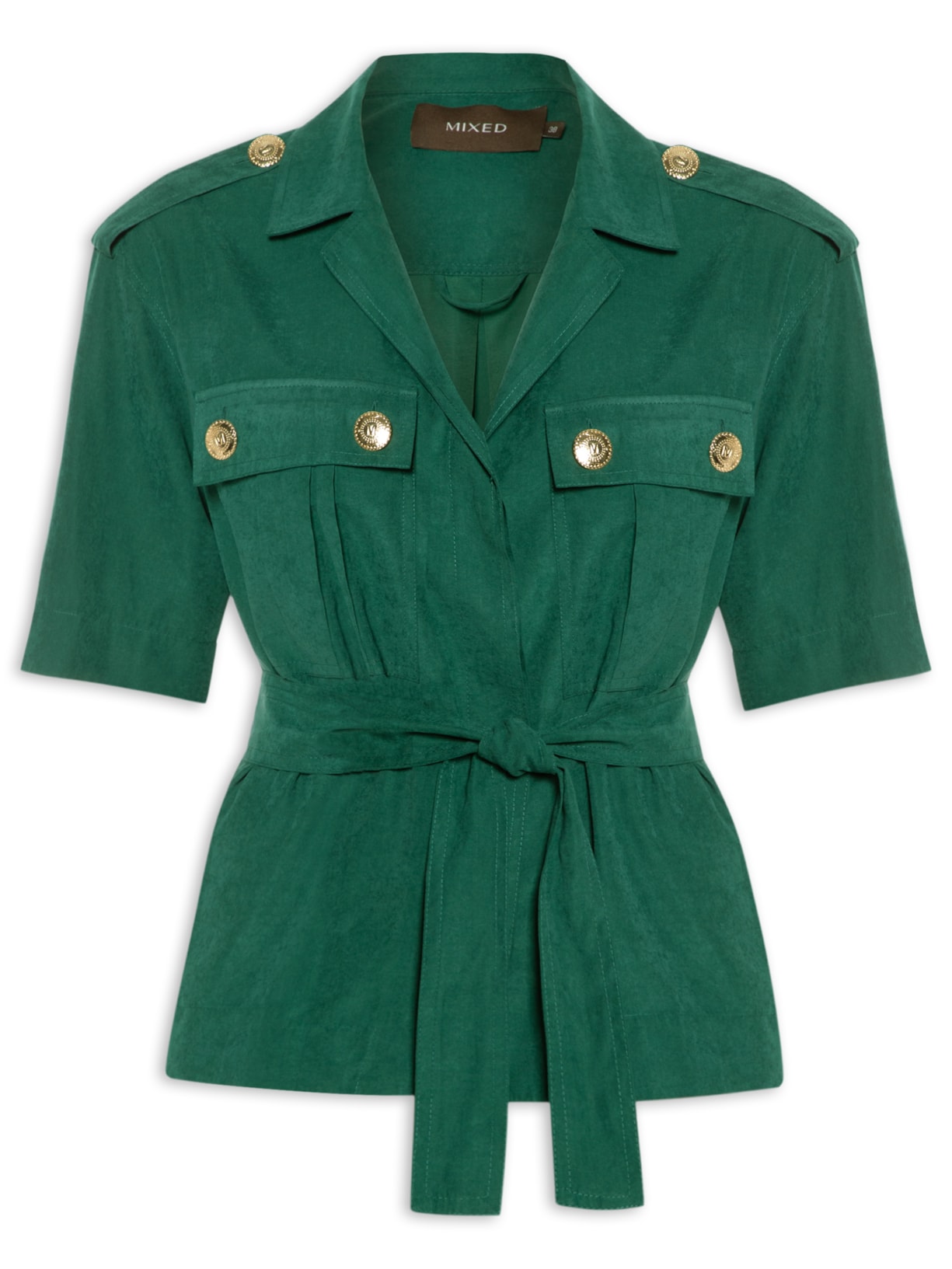 Jaqueta Feminina Baby Trench - Verde
