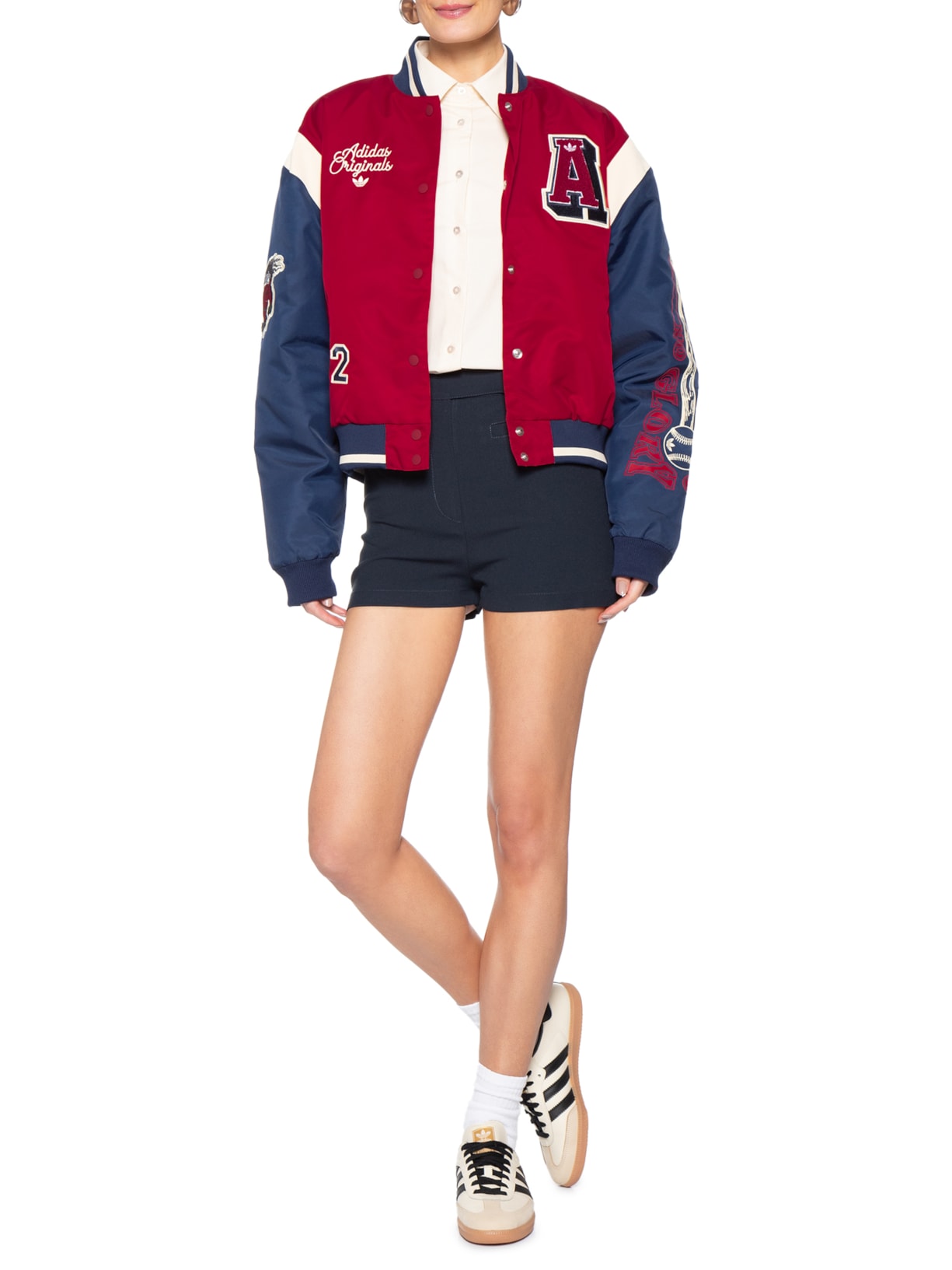 Jaqueta Feminina Badges Vermelho Adidas Originals