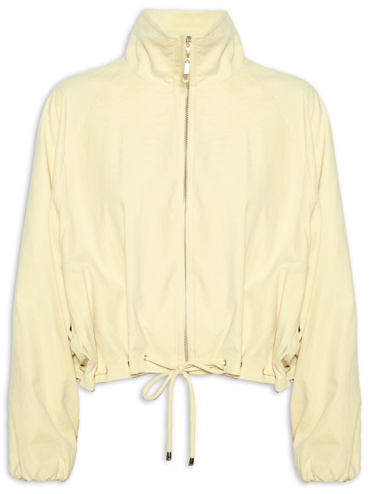 Jaqueta Feminina Barra Ilhós Amarelo Animale Jeans