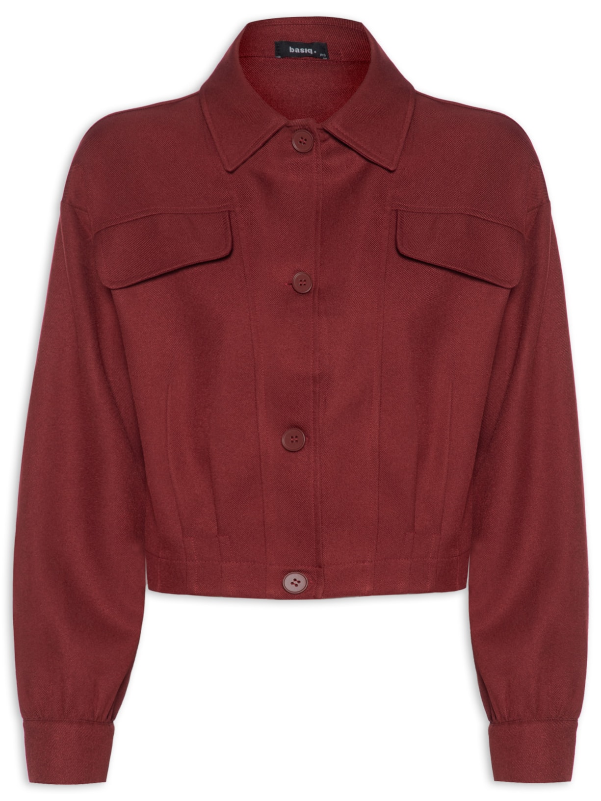 Jaqueta Feminina Básica De Botão - Vermelho