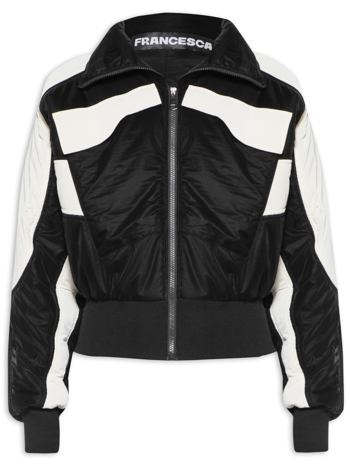 Jaqueta Feminina Bicolor - Preto