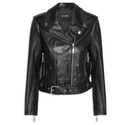 Jaqueta Feminina Biker De Couro - Preto
