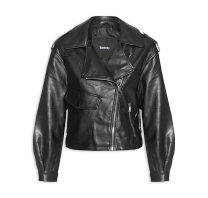 Jaqueta Feminina Biker Oversized - Preto