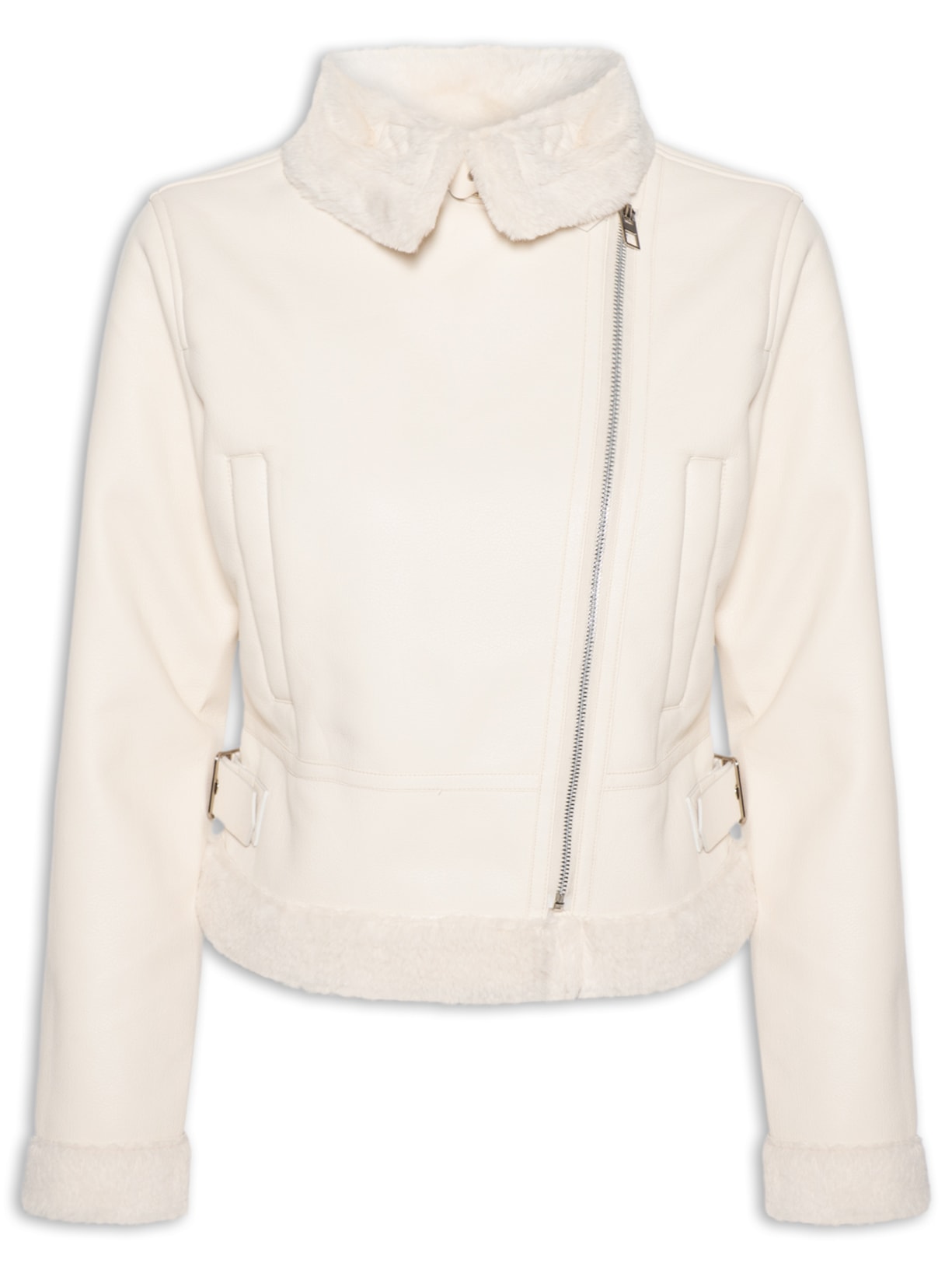 Jaqueta Feminina Biker Peluciada Off White Market 33