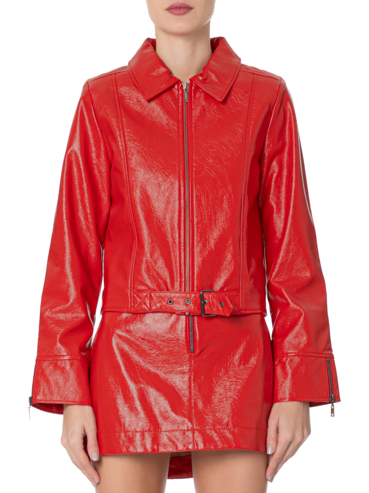 Jaqueta Feminina Biker Vermelho Colcci