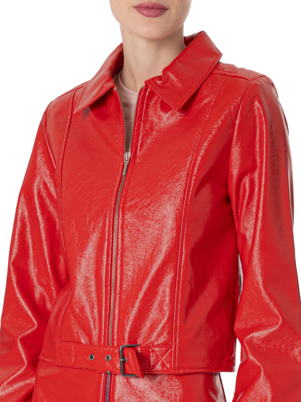 Jaqueta Feminina Biker Vermelho Colcci