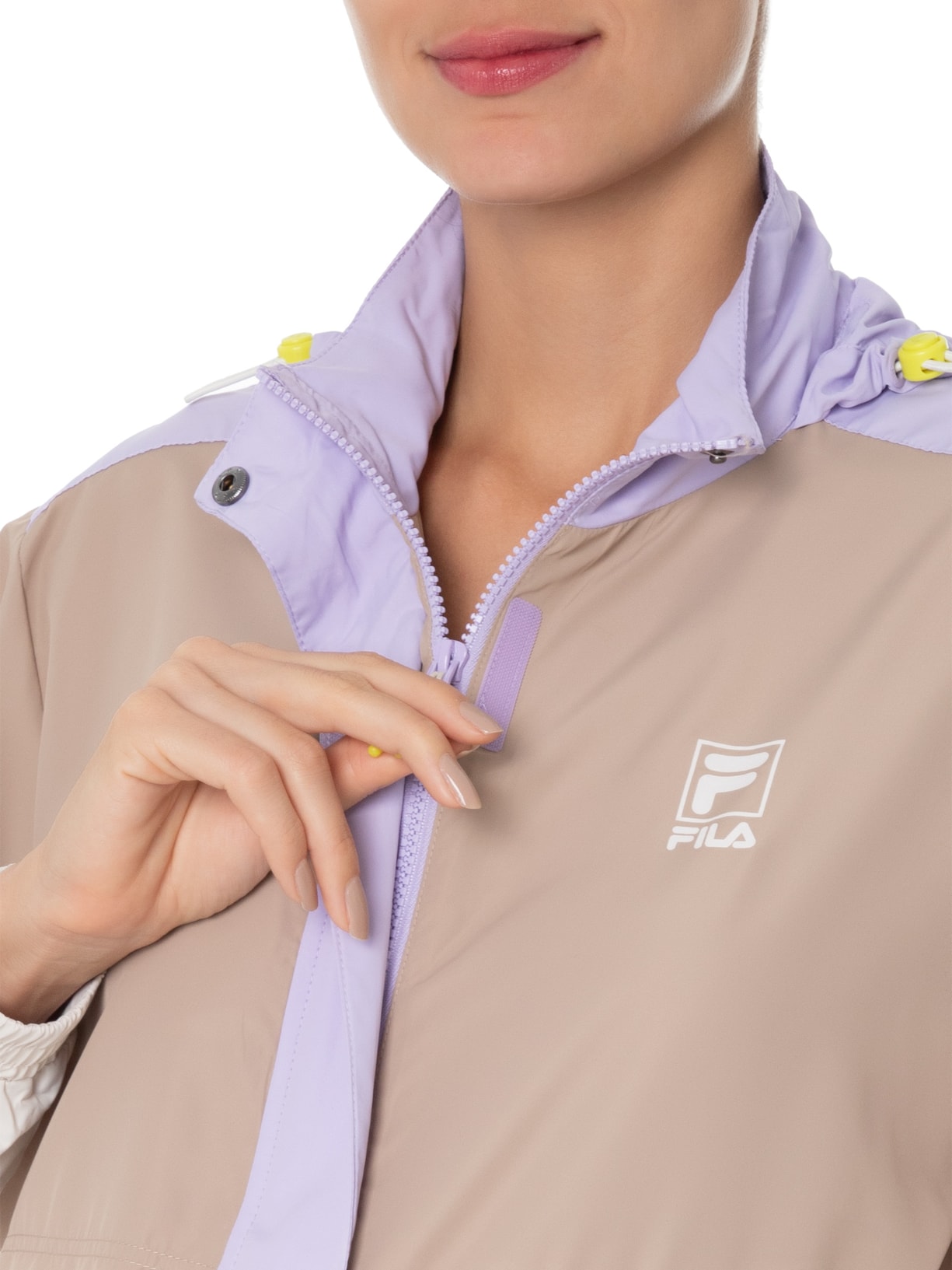 Jaqueta Feminina Block Colors Pastel Fila Bege - Main Image