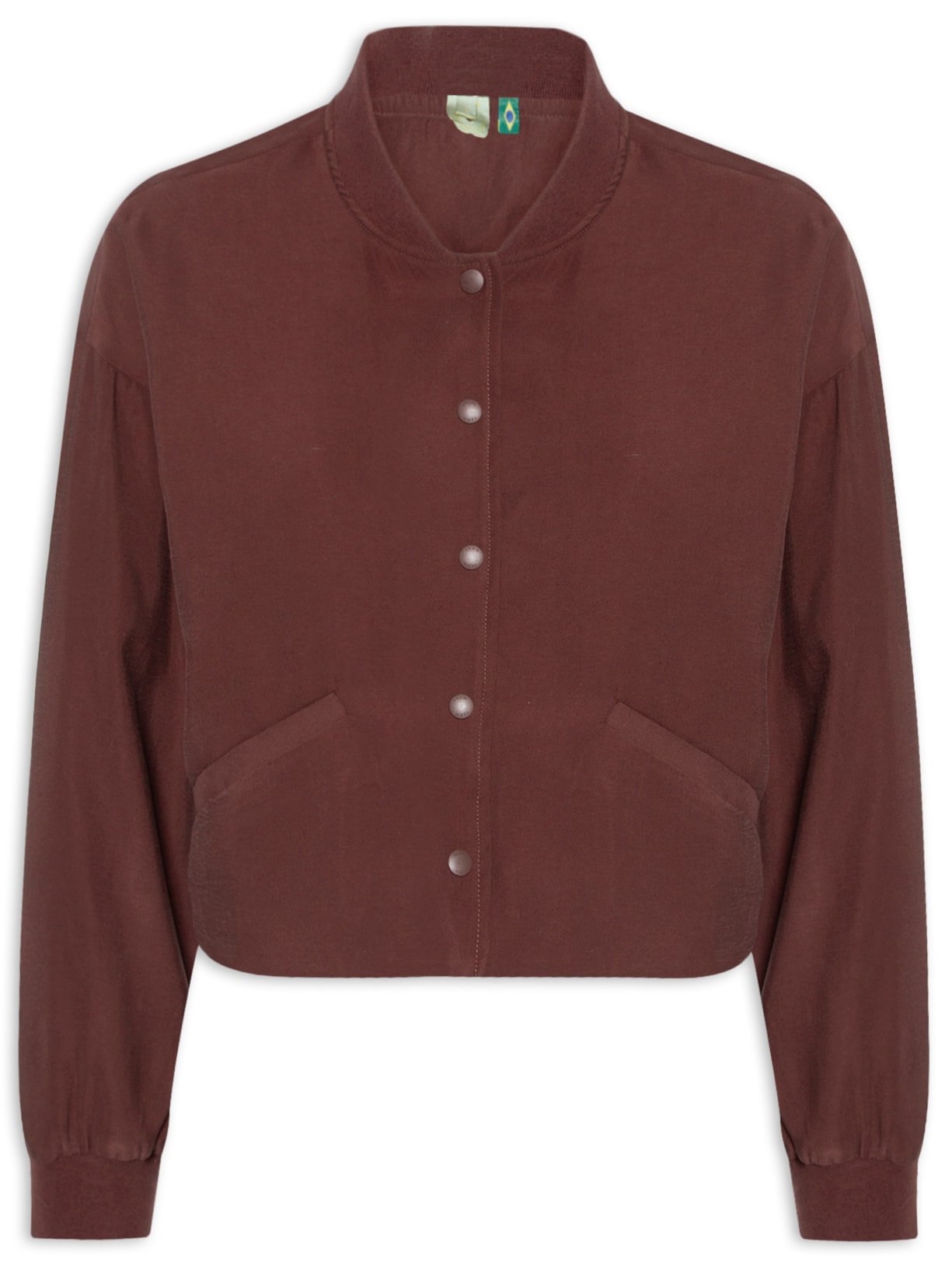 Jaqueta Feminina Bomber Alfaiataria - Marrom