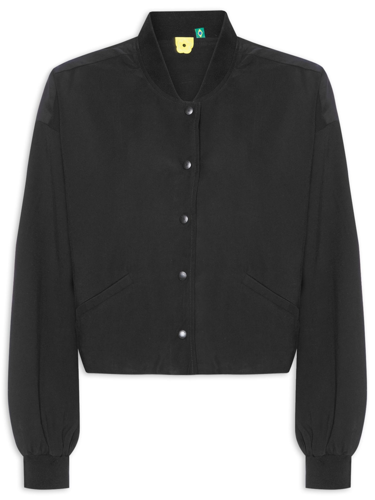 Jaqueta Feminina Bomber Alfaiataria - Preto