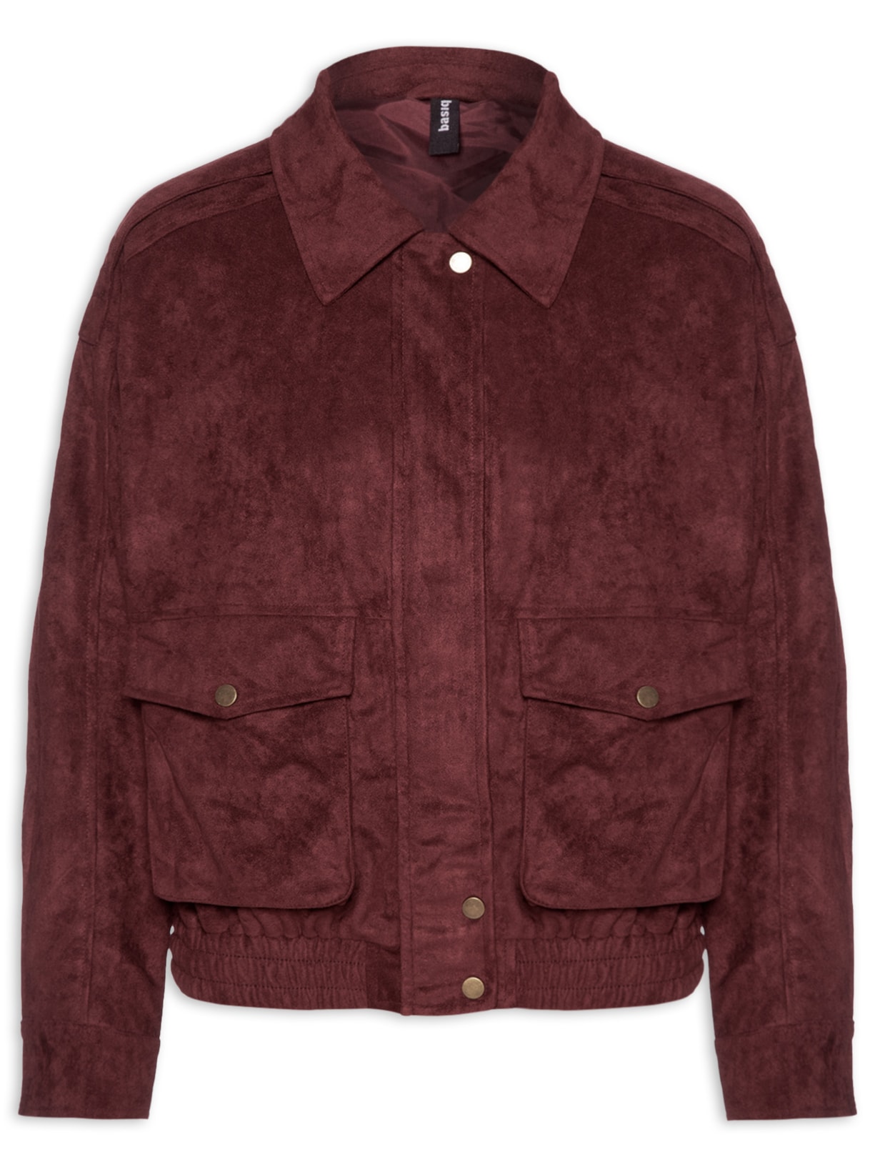 Jaqueta Feminina Bomber Com Bolso - Vermelho