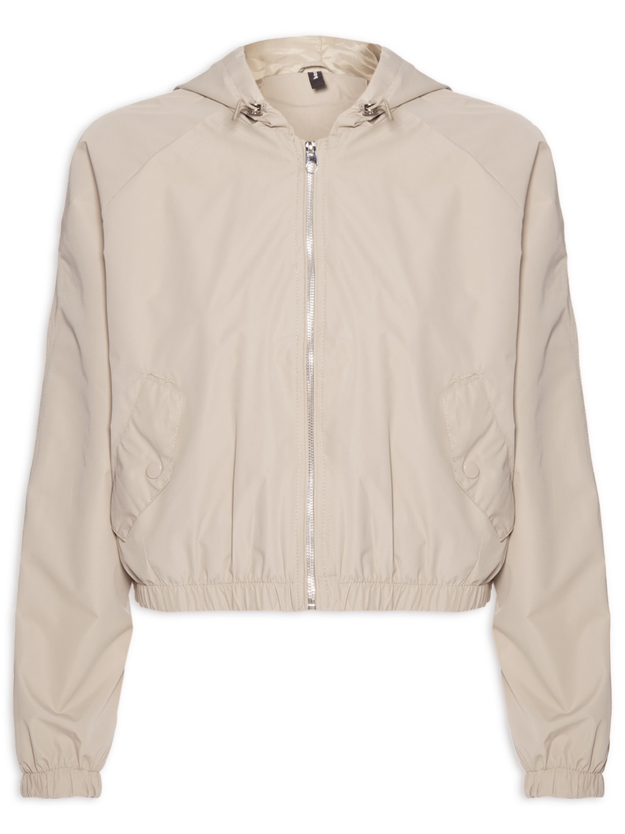 Jaqueta Feminina Bomber Com Capuz - Bege