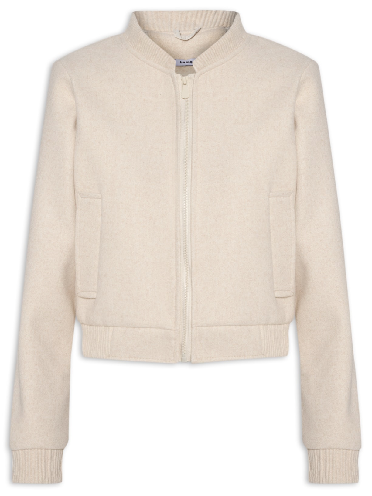 Jaqueta Feminina Bomber De Lã Batida - Rosa