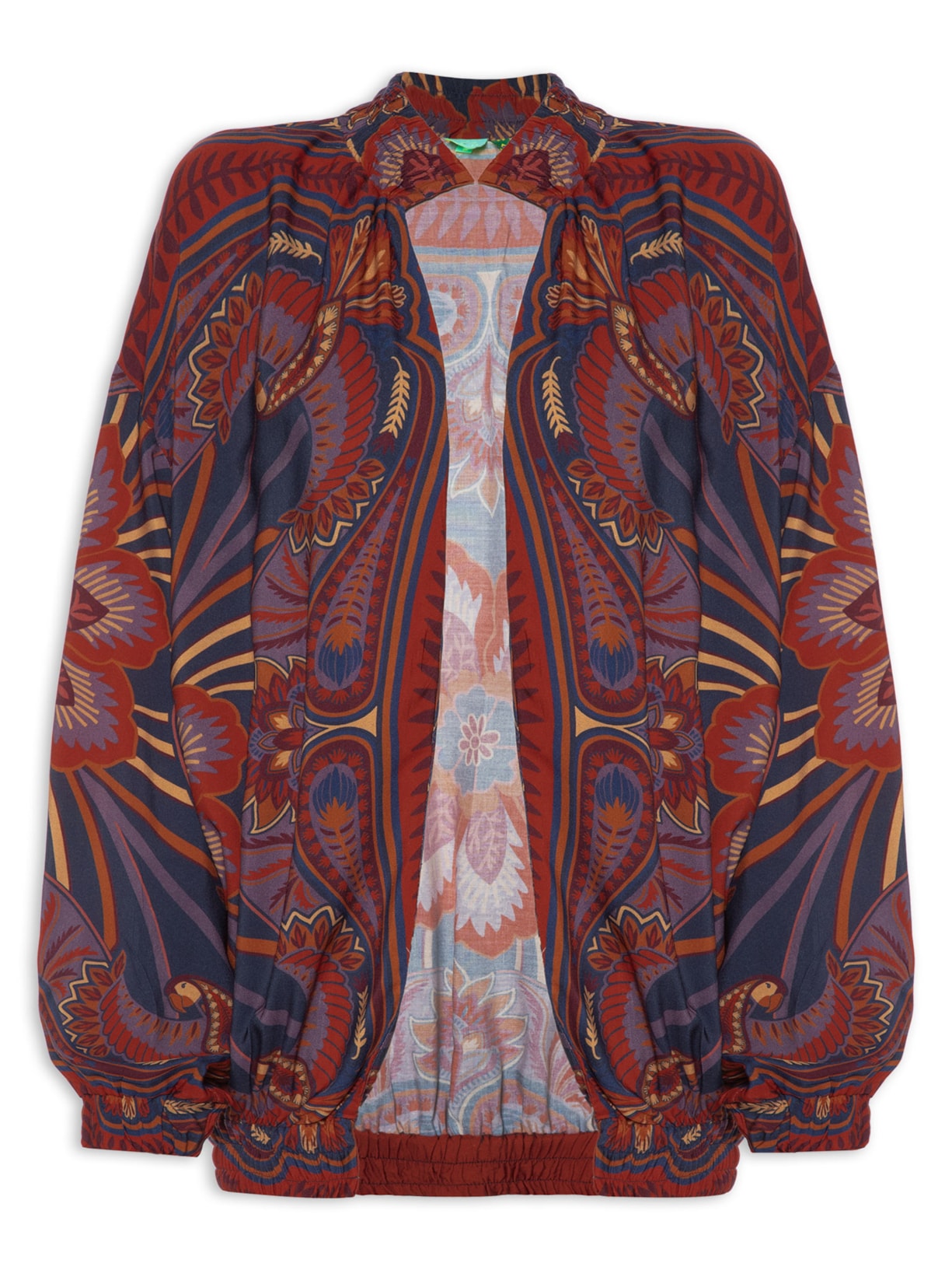 Jaqueta Feminina Bomber Lenço Araras - Vermelho