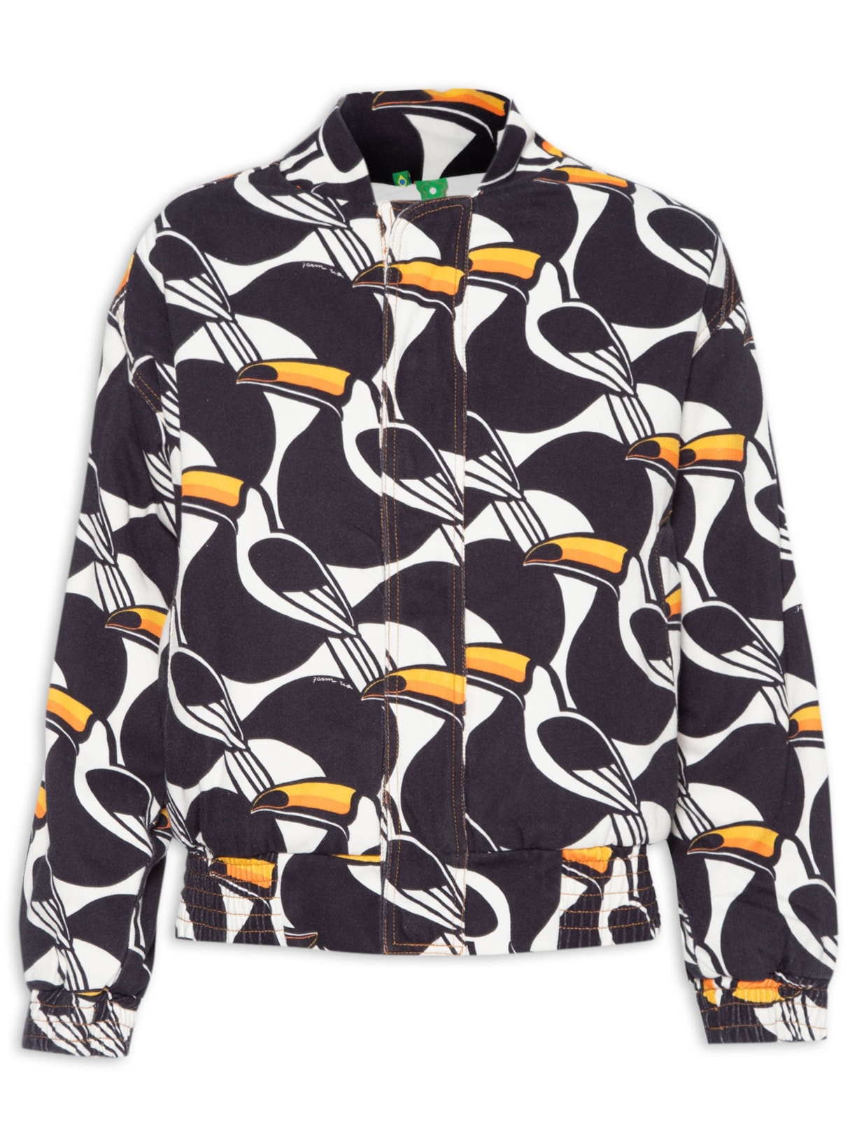 Jaqueta Feminina Bomber Sarja Copatucano - Preto