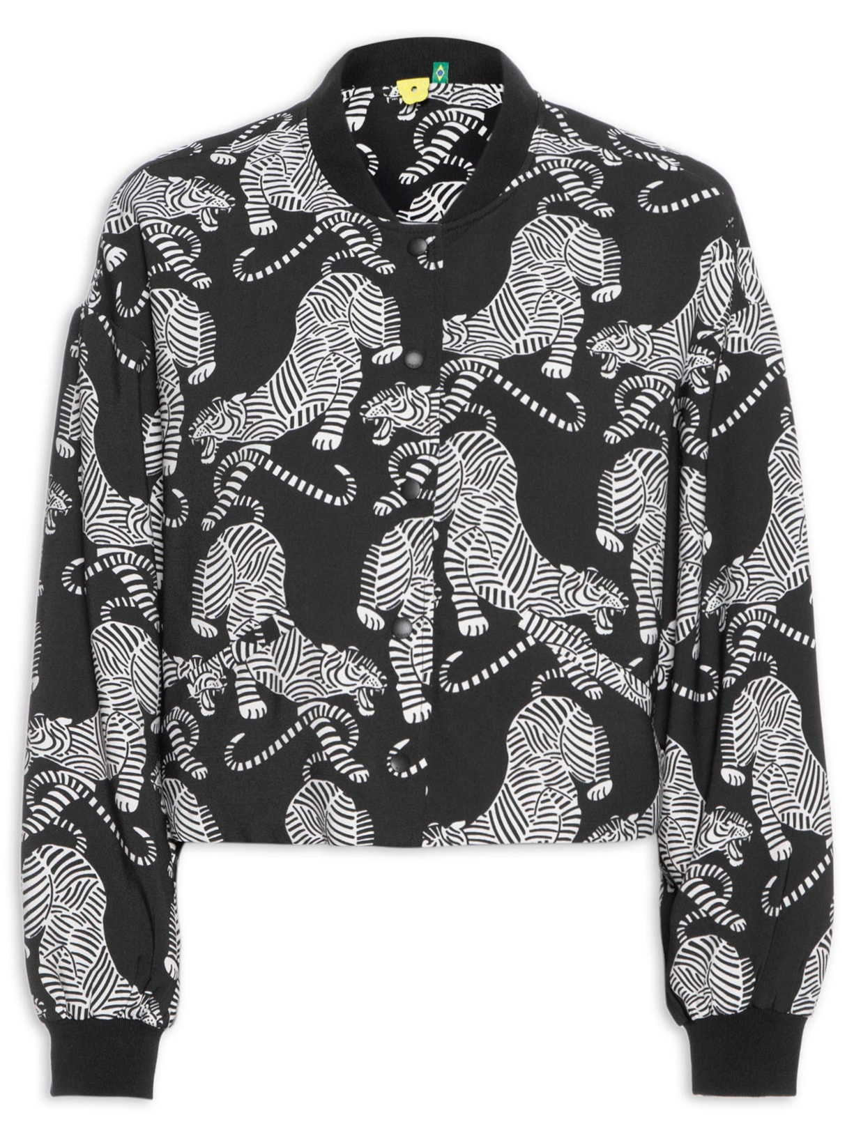 Jaqueta Feminina Bomber Tigres - Preto