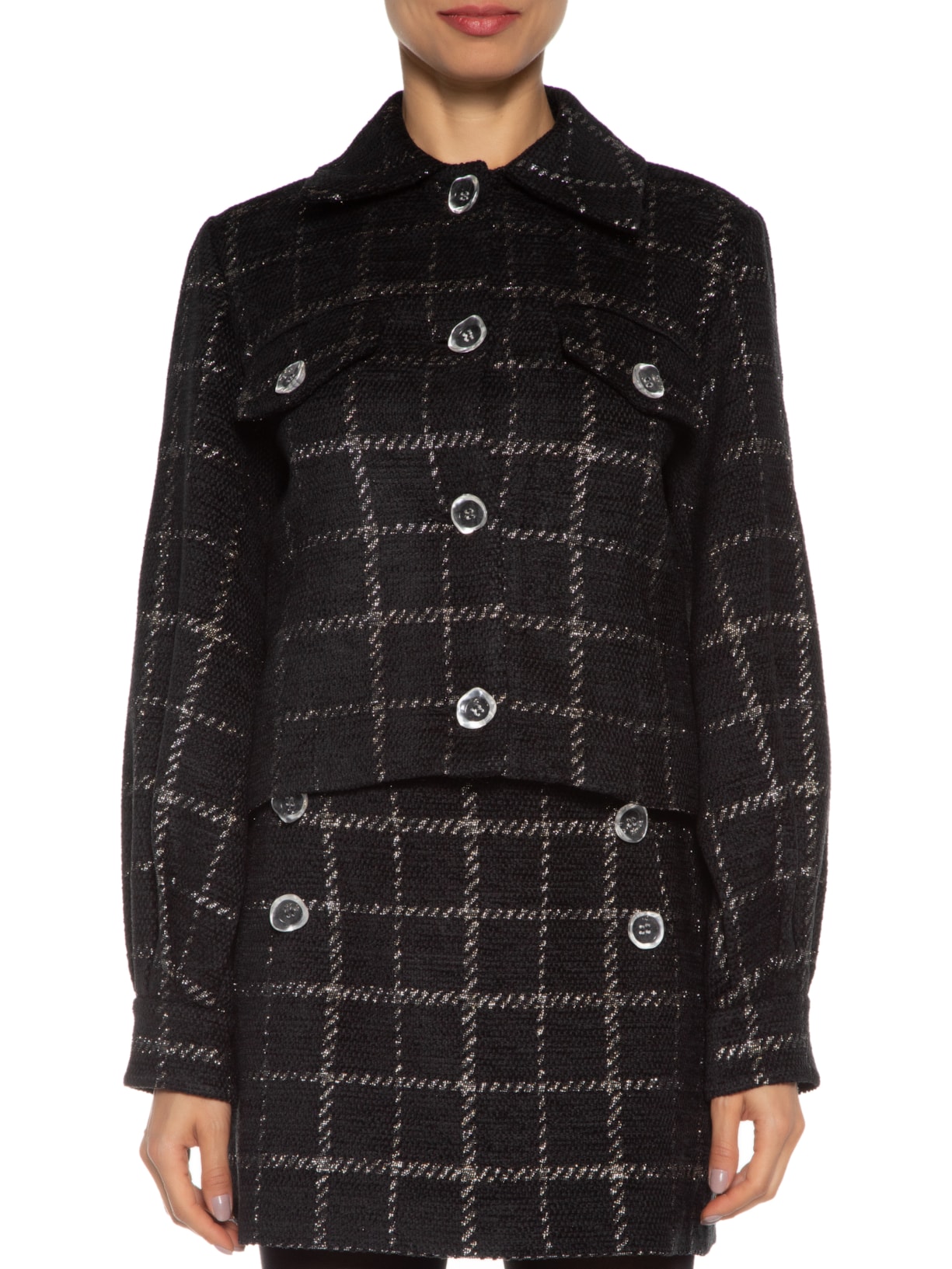 Jaqueta Feminina Boucle Chenille Alina Preto Nk