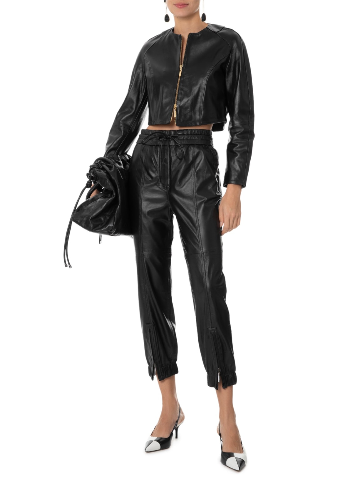 Jaqueta Feminina Bruna Couro Preto Le Lis