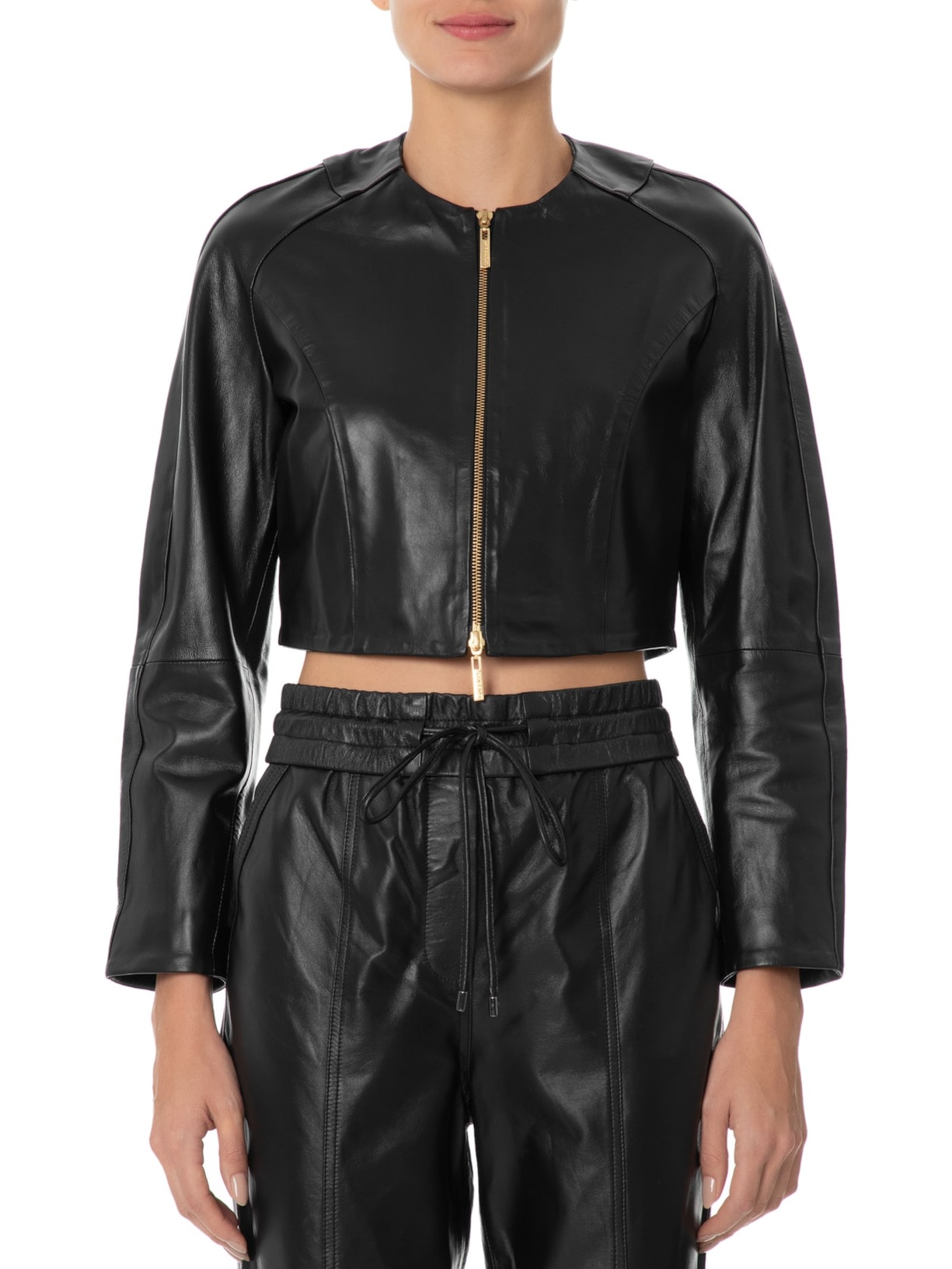 Jaqueta Feminina Bruna Couro Preto Le Lis