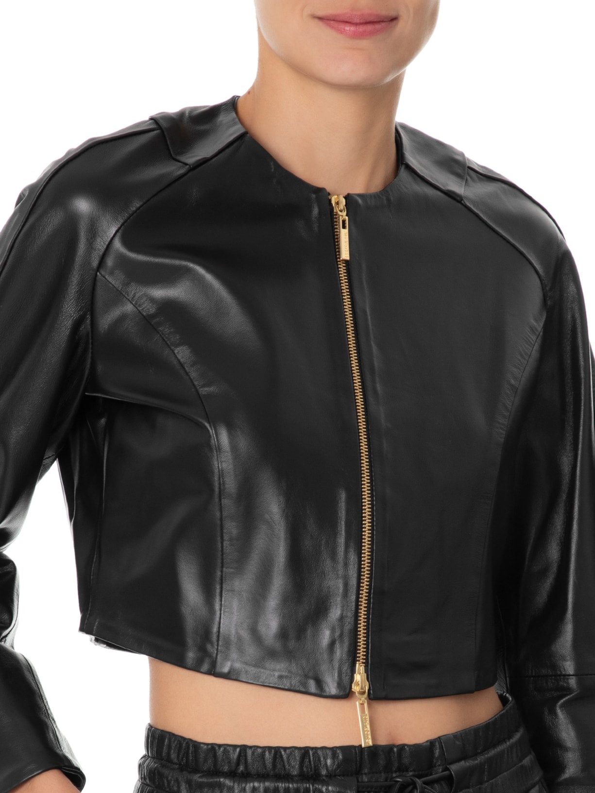 Jaqueta Feminina Bruna Couro Preto Le Lis