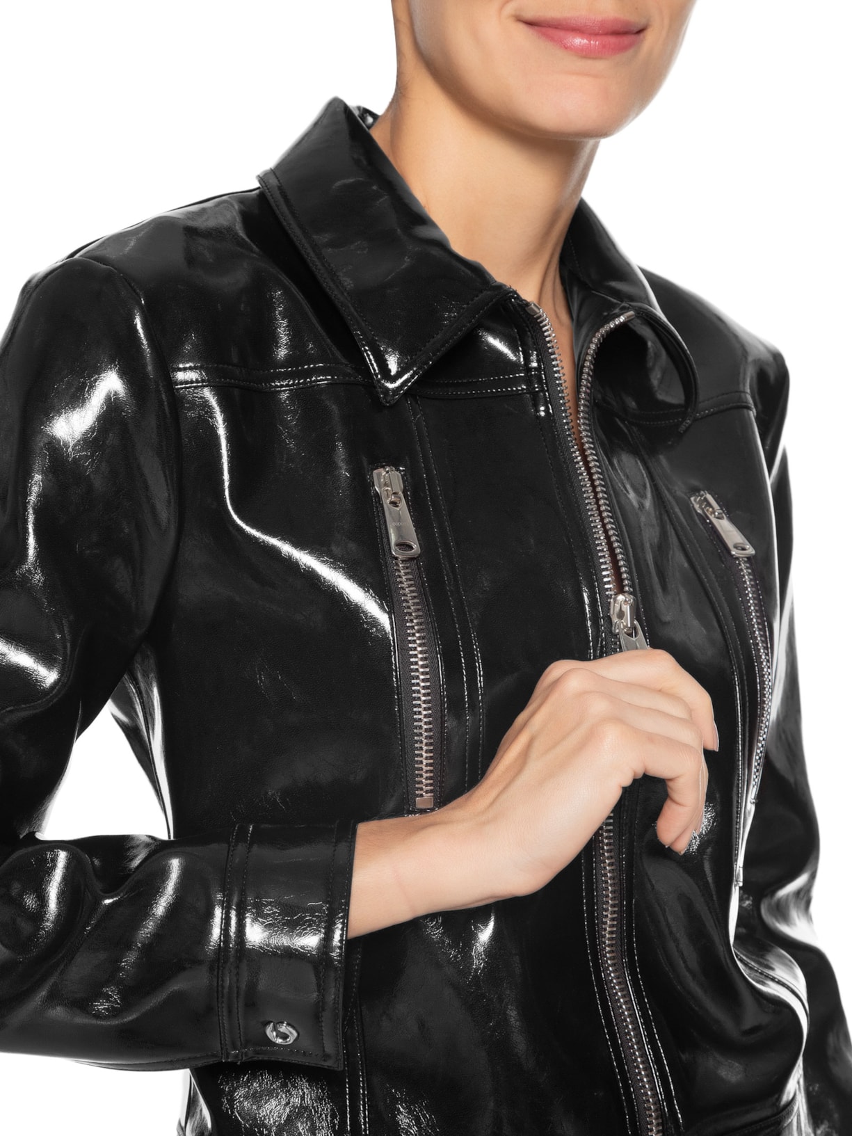 Jaqueta Feminina Cactus Leather Preto Coperni