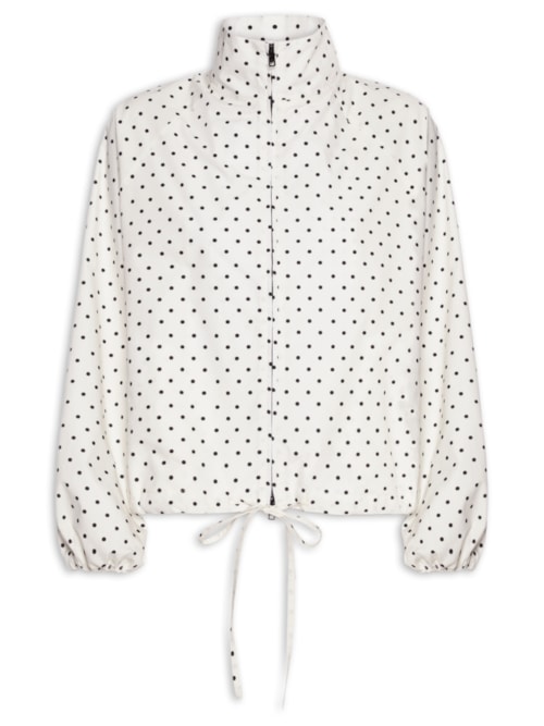 Jaqueta Feminina Capa Bomber Gola Alta - Branco