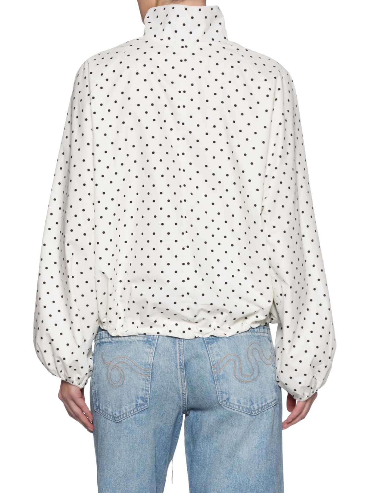 Jaqueta Feminina Capa Bomber Gola Alta Branco Andrea Marques