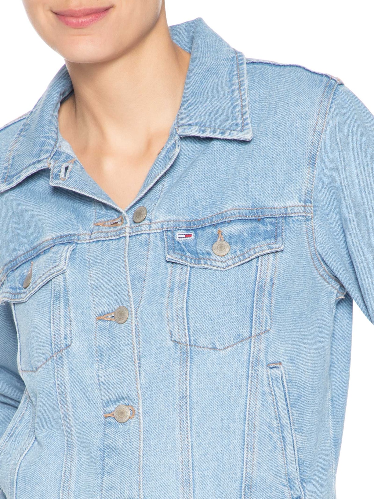 Jaqueta Feminina Classic Trucker Jacket BI8110 Azul Tommy Jeans