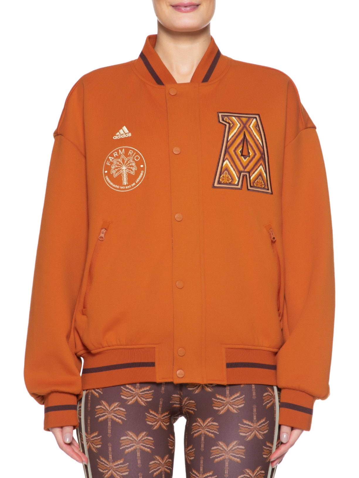 Jaqueta Feminina College Adidas Farm Laranja