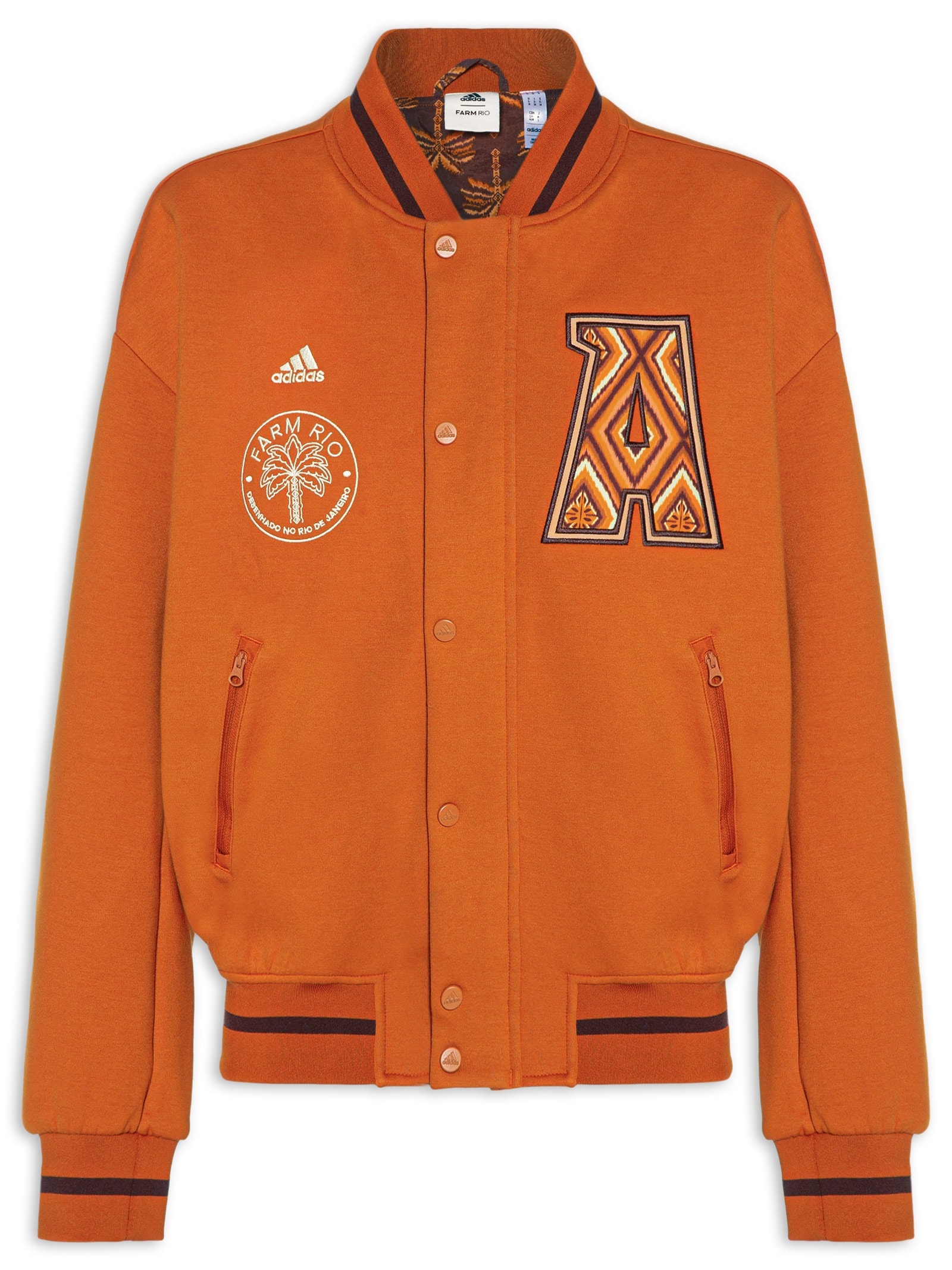 Jaqueta Feminina College - Adidas + Farm - Laranja