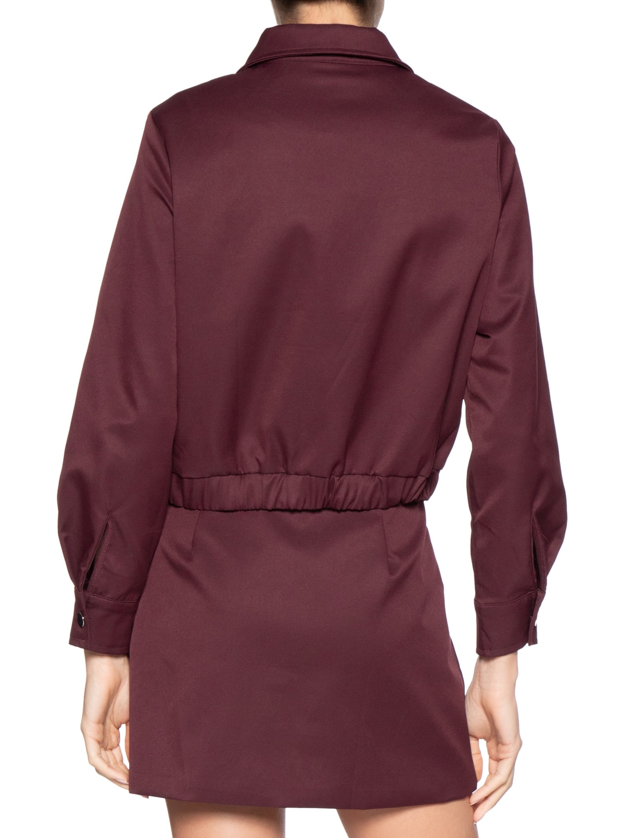 Jaqueta Feminina Com Bolso E Elástico Vermelho Basiq