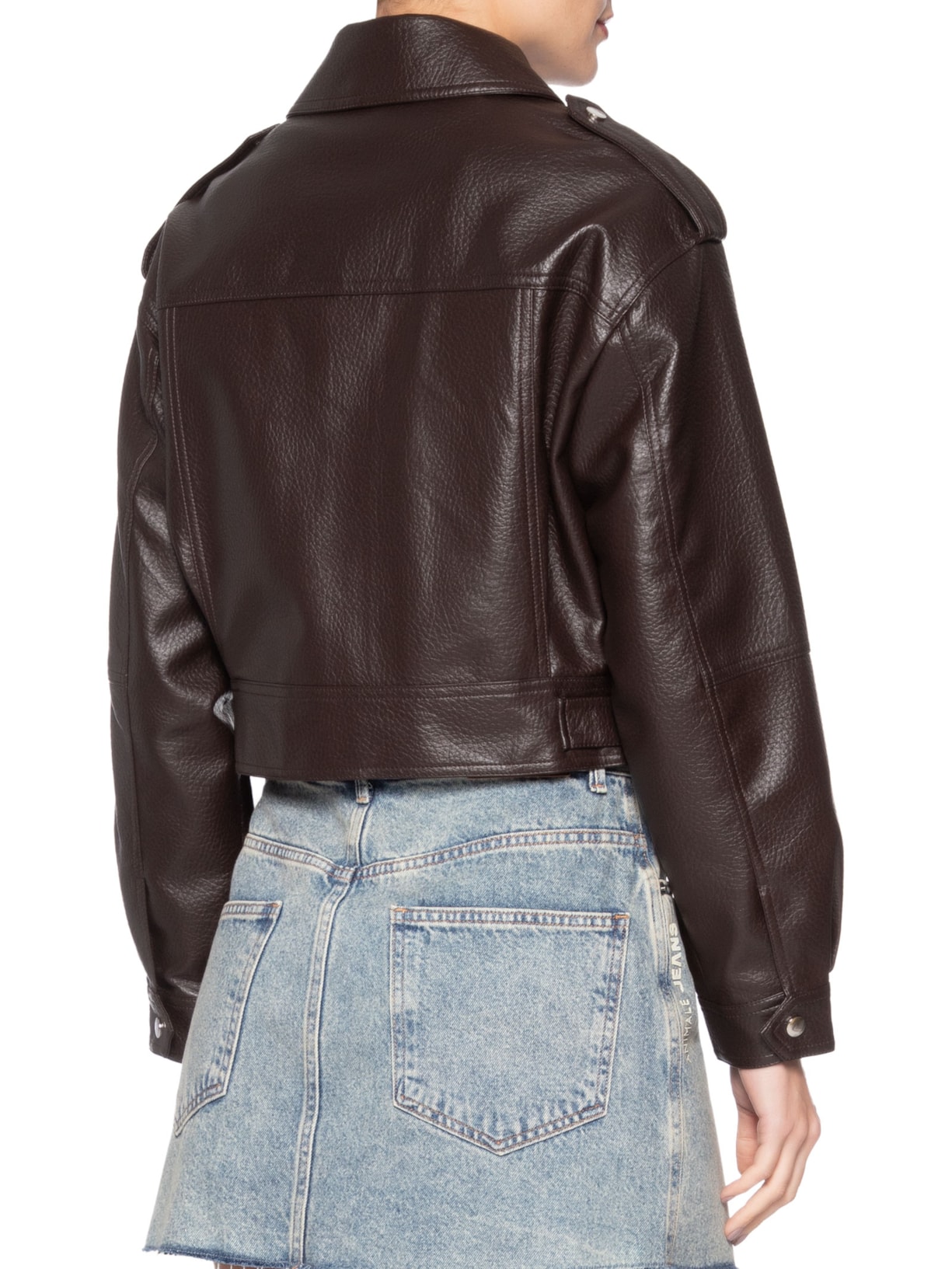 Jaqueta Feminina com Bolsos Frontais Marrom Market 33