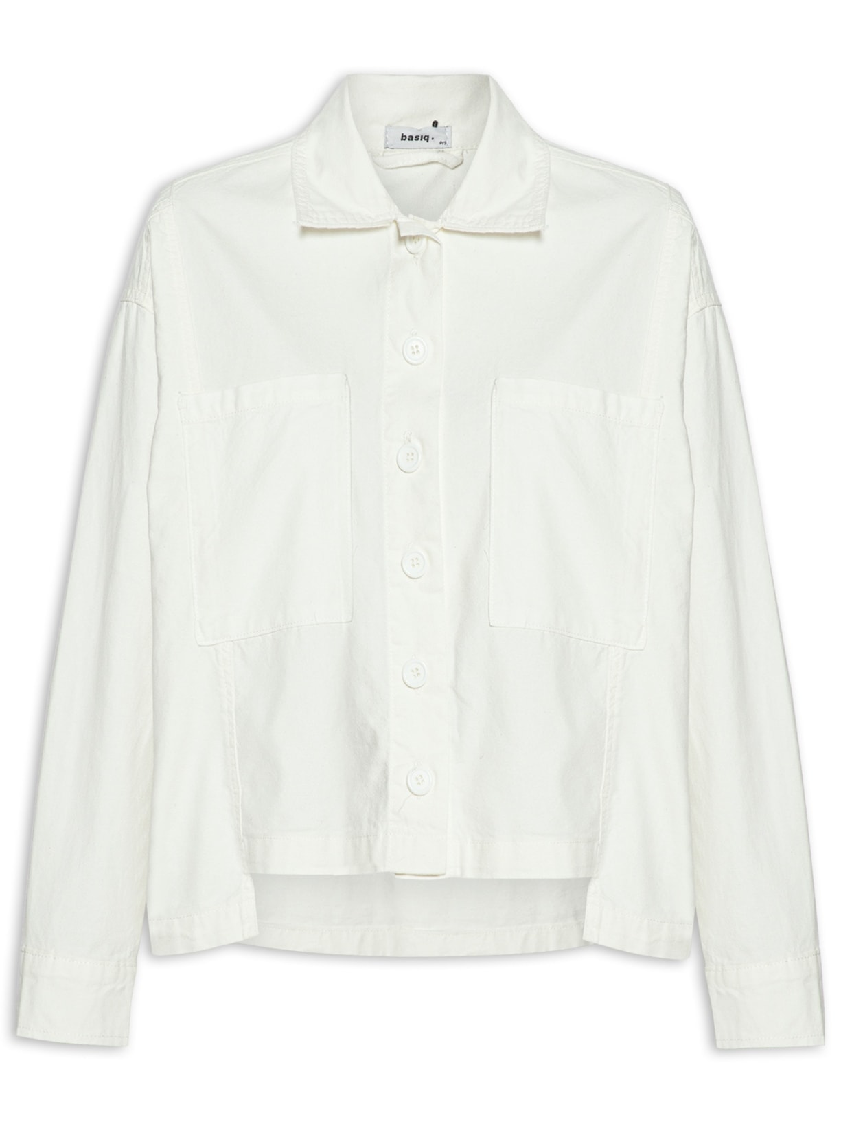 Jaqueta Feminina Com Bolsos frontais - Off White