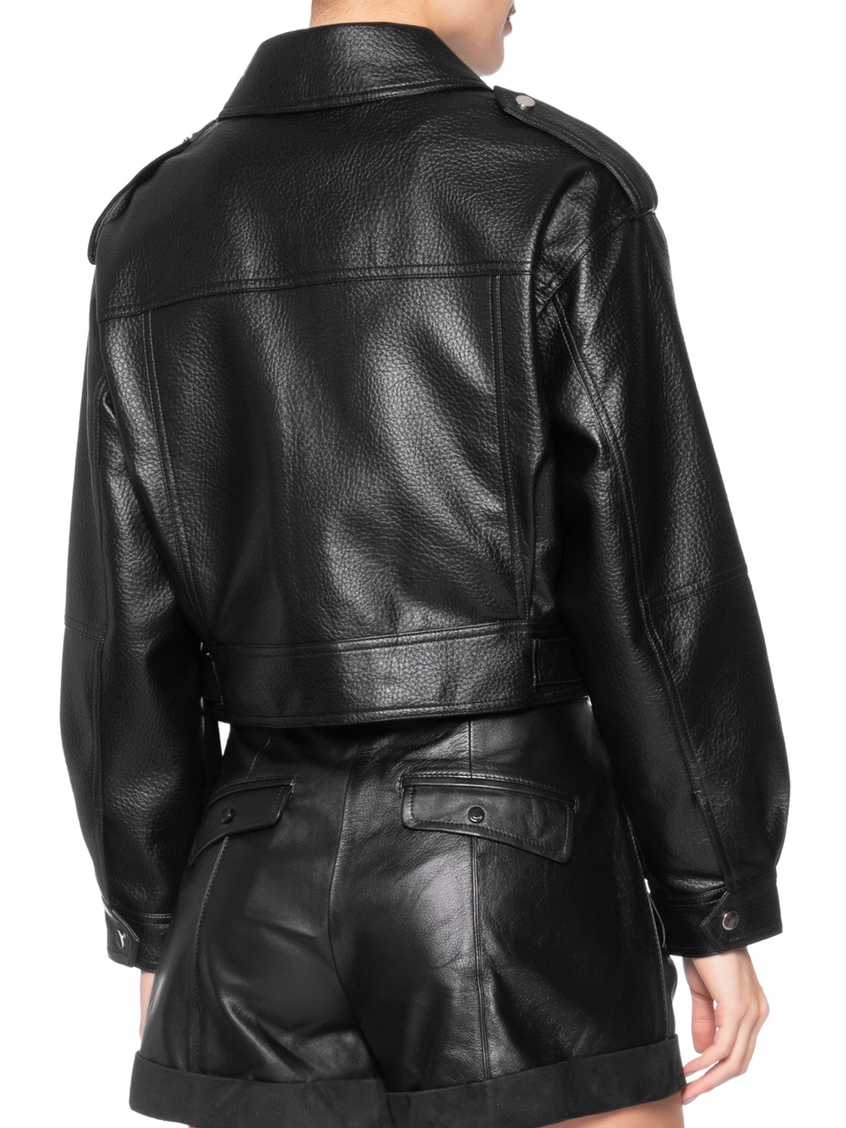 Jaqueta Feminina com Bolsos Frontais Preto Market 33