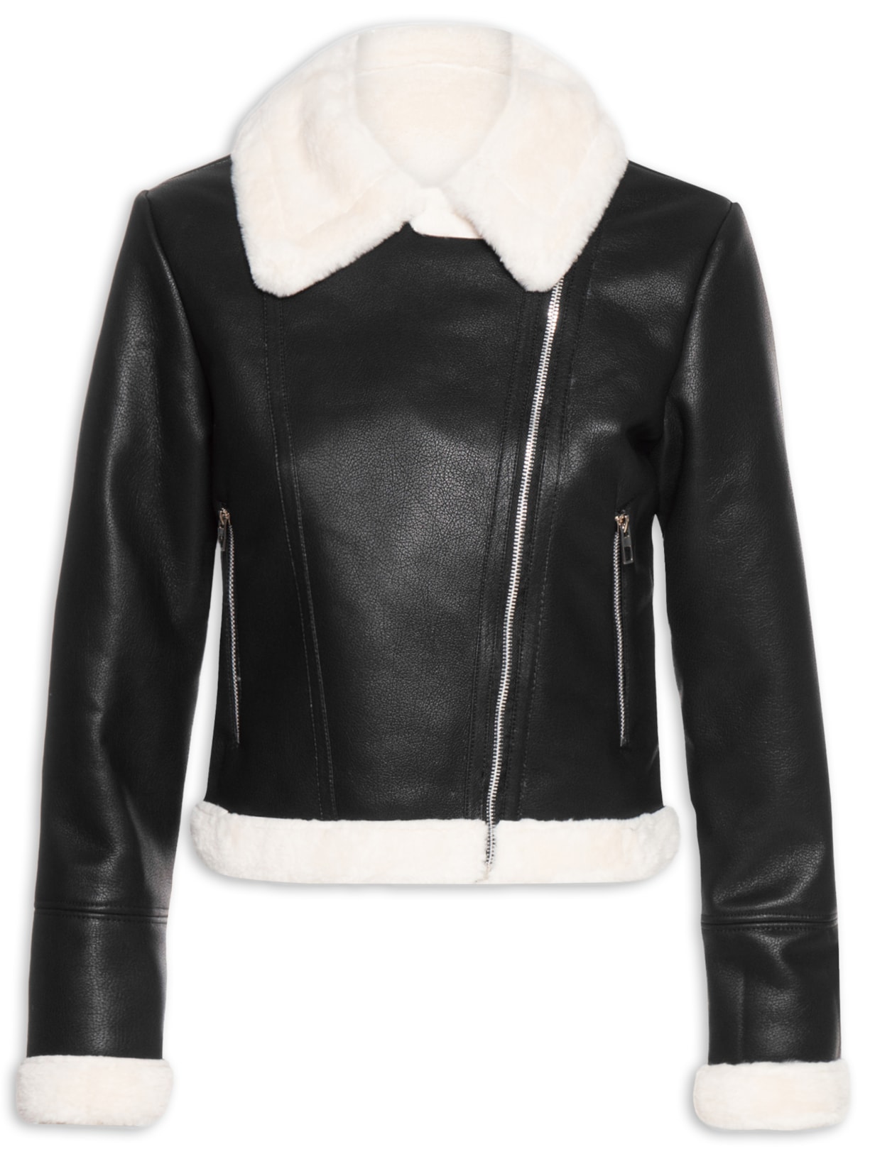 Jaqueta Feminina com Forro Peluciado - Preto