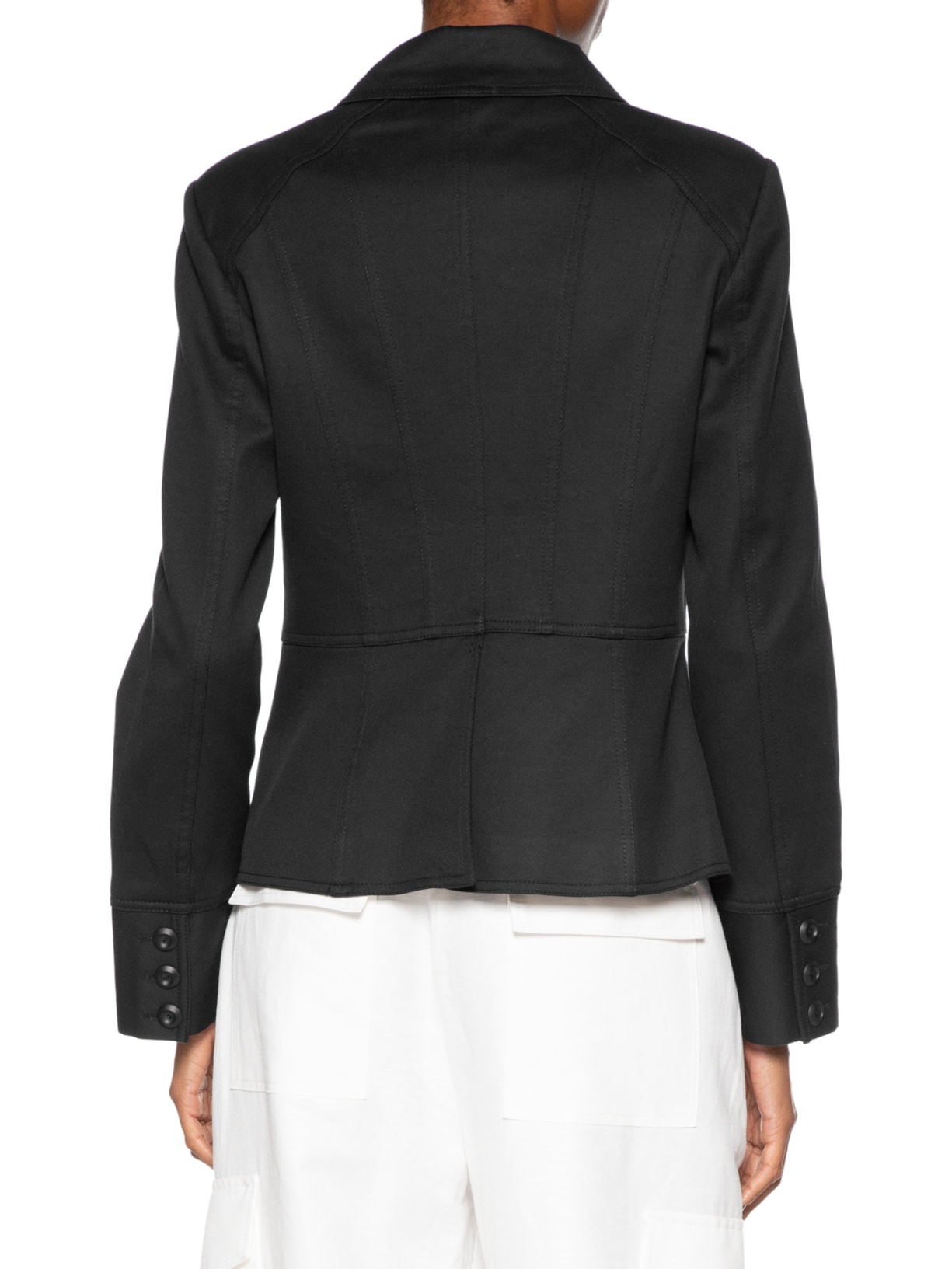 Jaqueta Feminina Com Recortes E Bolso Preto Animale