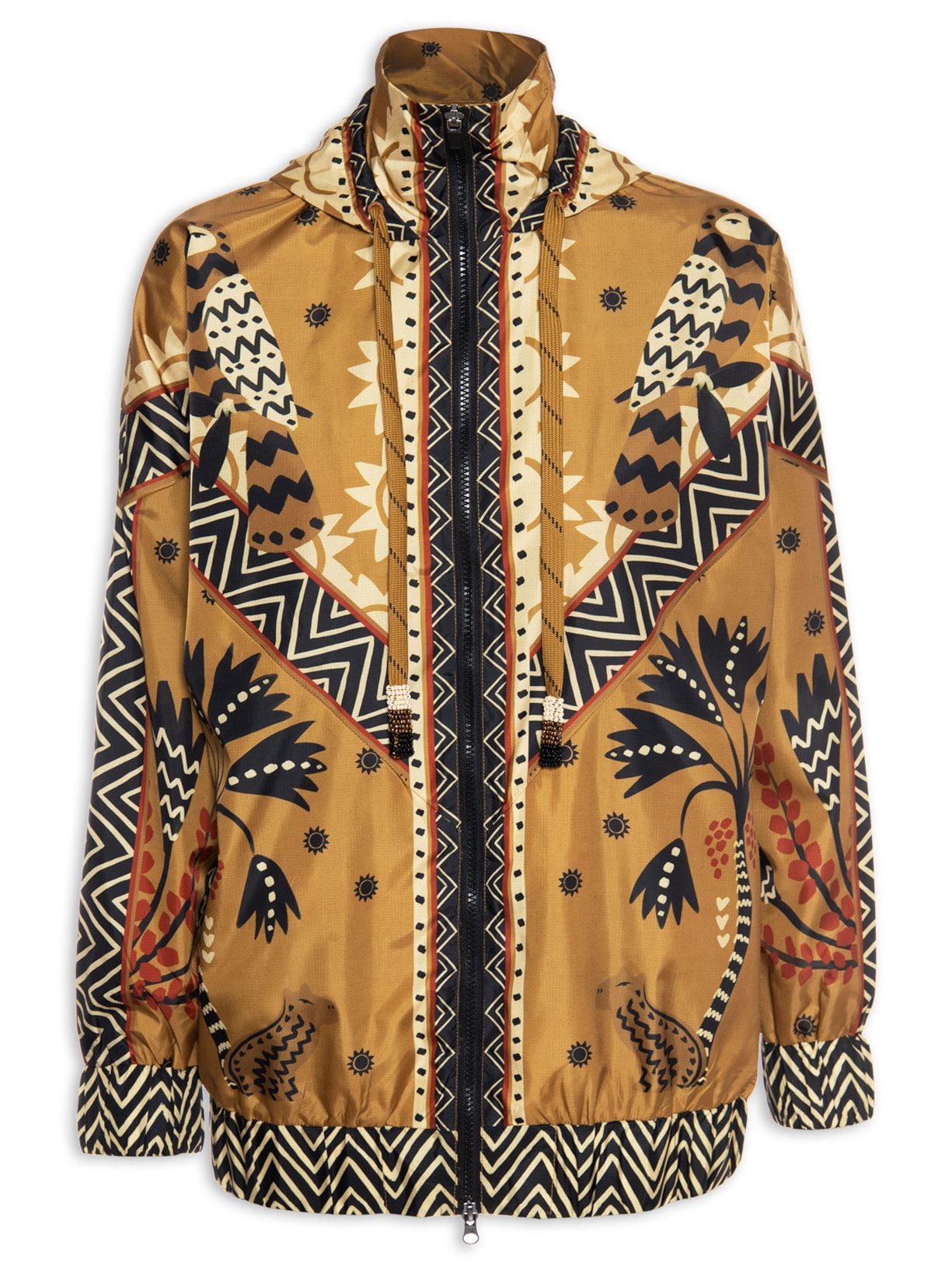 Jaqueta Feminina Corta Vento Com Capuz Xo água Encanto - Marrom