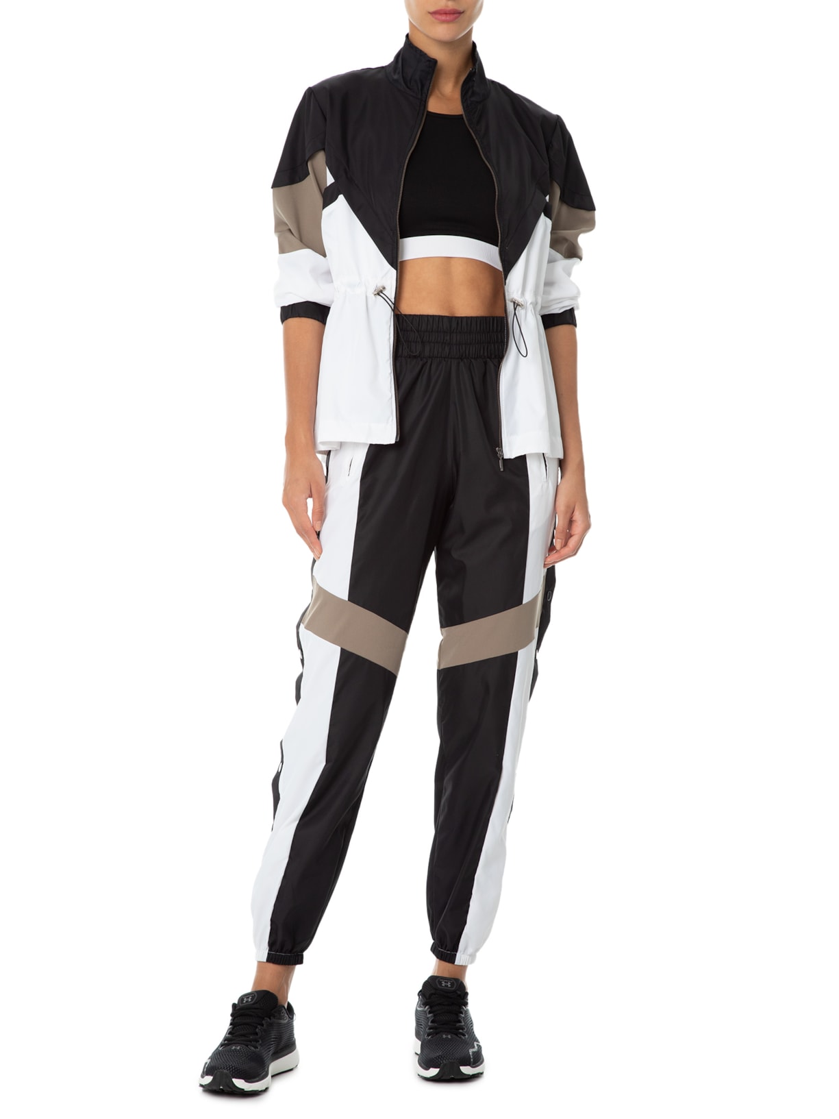 Jaqueta Feminina Corta Vento Cravina Preto Lauf