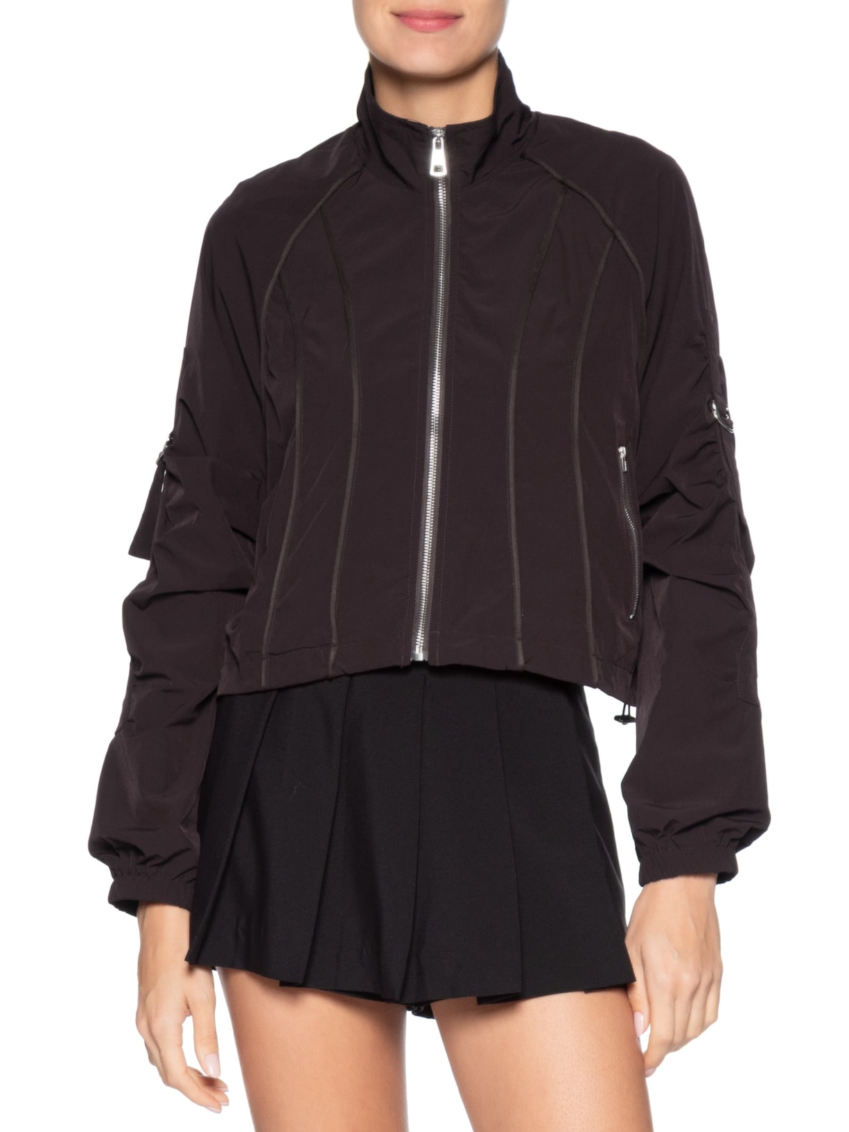 Jaqueta Feminina Corta Vento Roxo Basiq