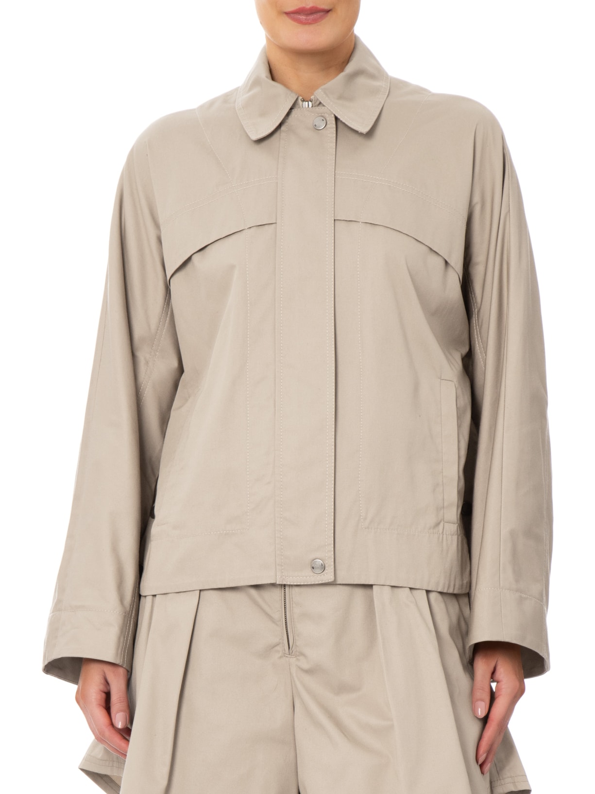 Jaqueta Feminina Cotton Twill Olive Marrom Nk