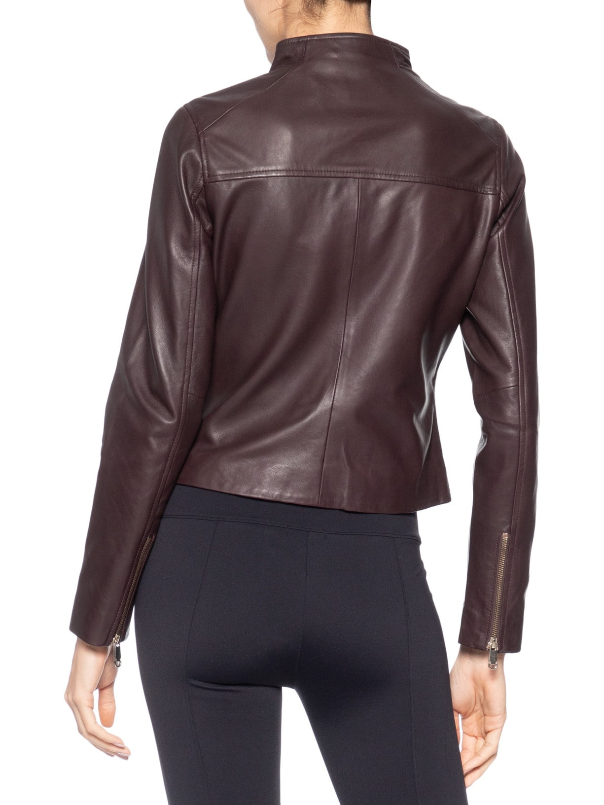 Jaqueta Feminina Couro Com Zíper Vermelho '2Essential