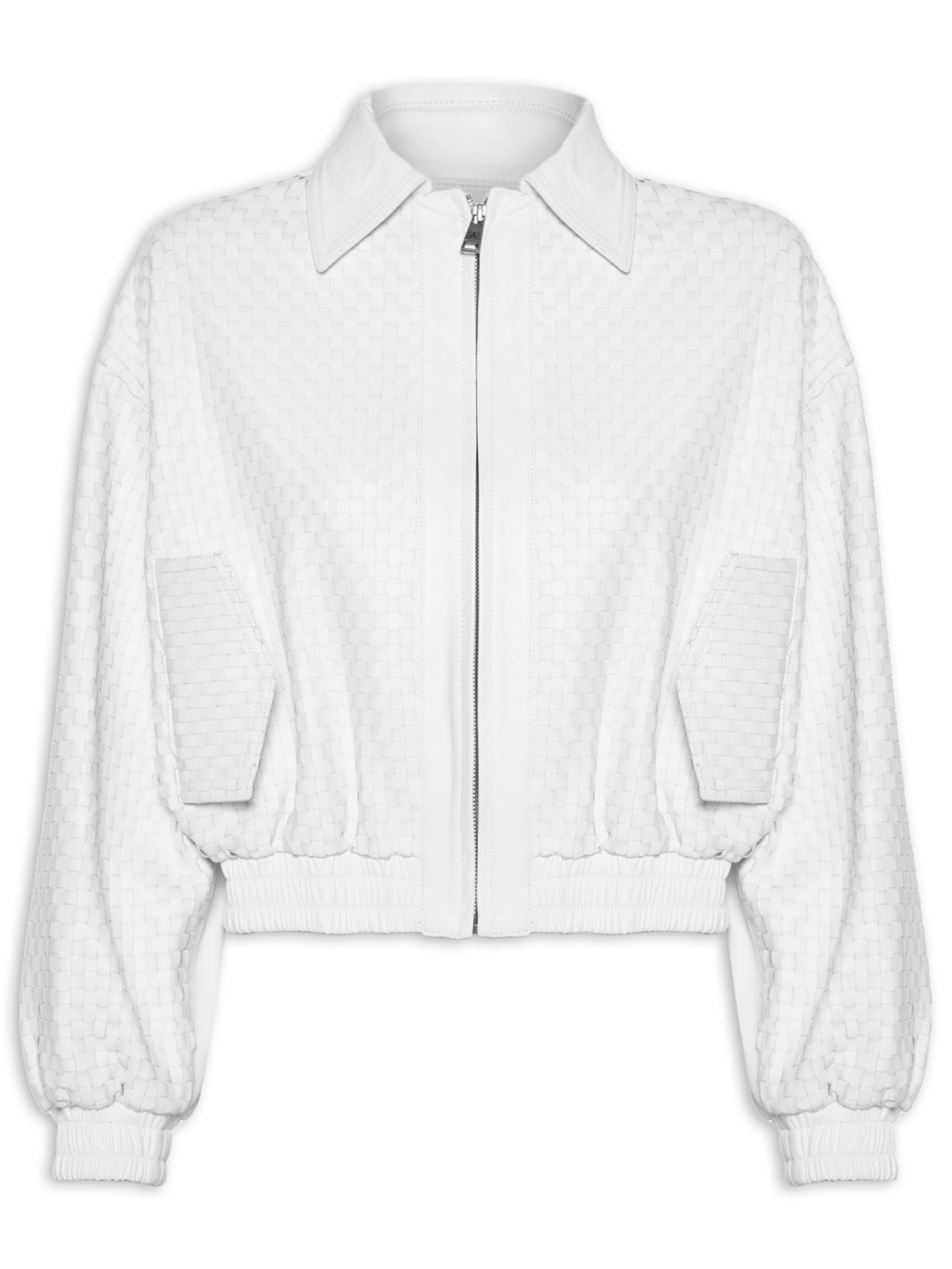 Jaqueta Feminina Couro Gioness Branco Andrea Bogosian