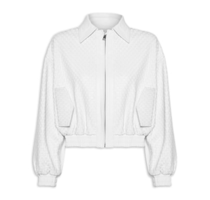 Jaqueta Feminina Couro Gioness - Branco