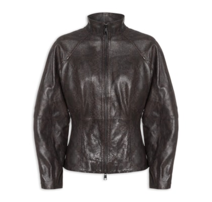 Jaqueta Feminina Couro Larry - Marrom