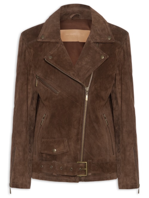 Jaqueta Feminina Couro Perfecto Long - Marrom