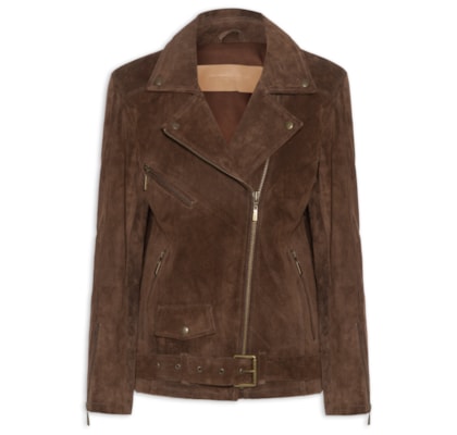 Jaqueta Feminina Couro Perfecto Long - Marrom