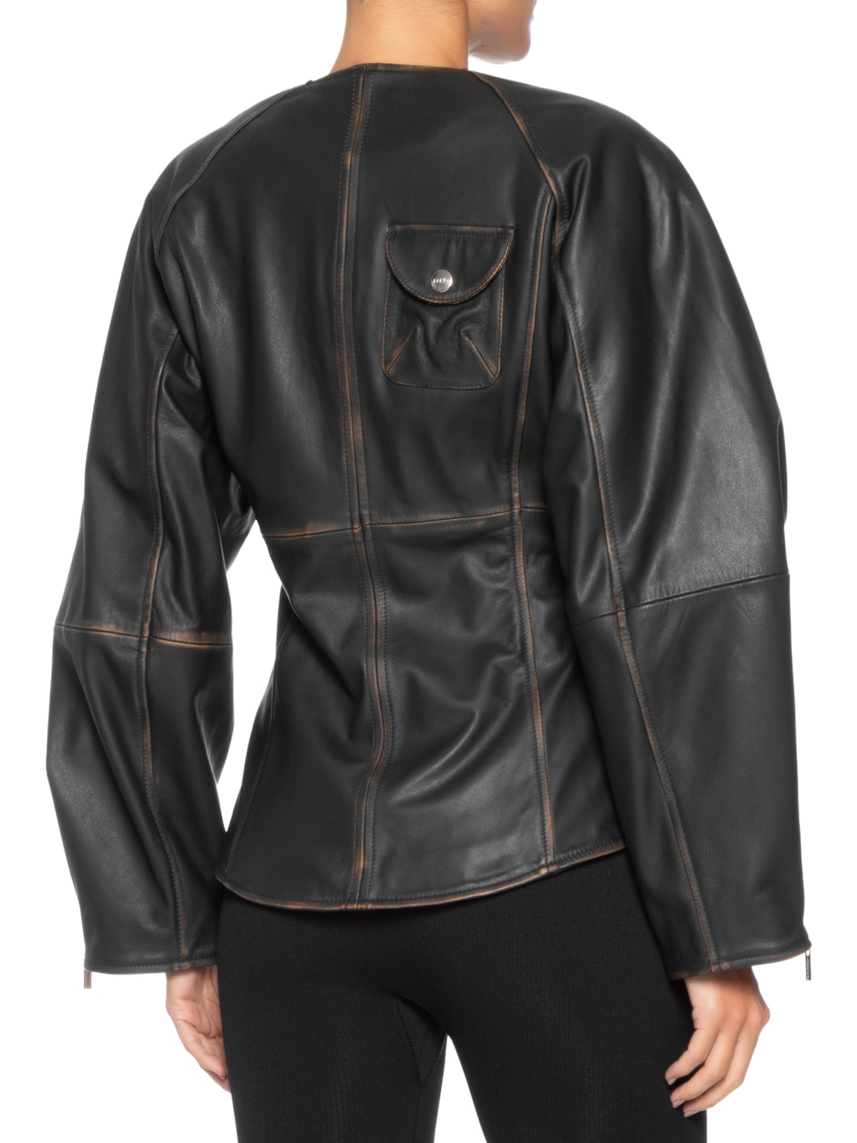 Jaqueta Feminina Couro Rift Preto Francesca